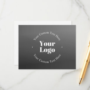 Carte D'accompagnement Logo d'entreprise ou design & texte modifiable