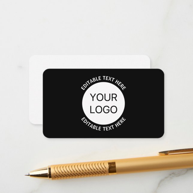 Carte D'accompagnement Logo d'entreprise ou toute image et texte modifiab (Devant/Arrière en situation)