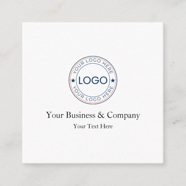 Carte D'accompagnement Logo et texte personnalisés (Devant)