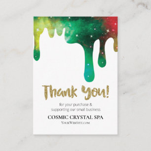 Carte D'accompagnement *~* LOGO QR AP8 COSMIC DRIPS. Examen du Merci