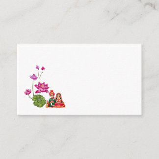 Carte D'accompagnement Lotus, photo de mariée et de mariée