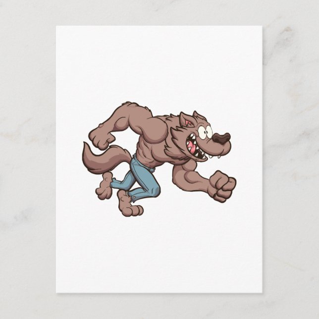 Carte D'accompagnement Loup-garou en course (Devant)