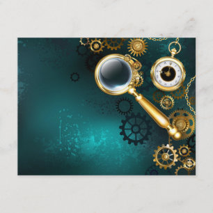 Carte D'accompagnement Loupe de style Steampunk