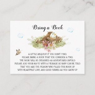 Carte D'accompagnement *~* L'ours sur l'herbe qui aime les fleurs Apporte