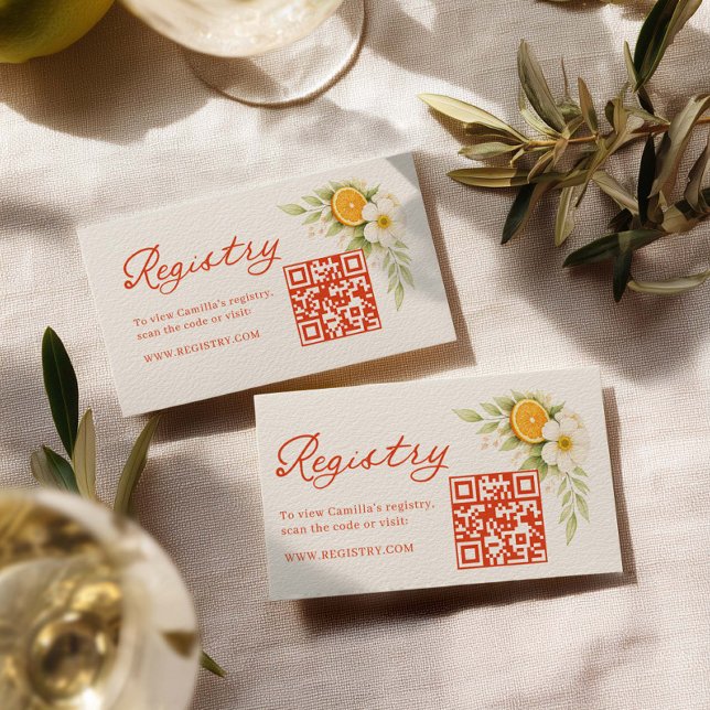 Carte D'accompagnement Love at First Spritz Bridal Registry QR code (Créateur téléchargé)