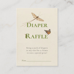 Carte D'accompagnement Love Bug Diaper Raffle Baby shower Insérer une car