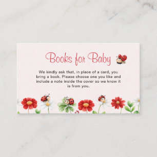 Carte D'accompagnement Love Bug Ladybug Baby Shower Fleurs Livres Pour Bé