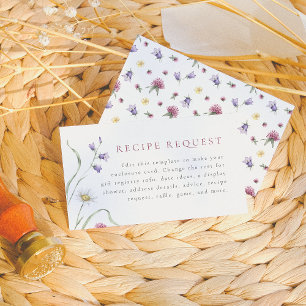 Carte D'accompagnement Love in Bloom Delicate Fleur sauvage Fête des mari