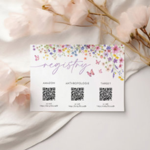 Carte D'accompagnement Love in Bloom Floral Fête des mariées Registry Car