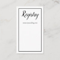 Lovely White and Black Mariage Registry