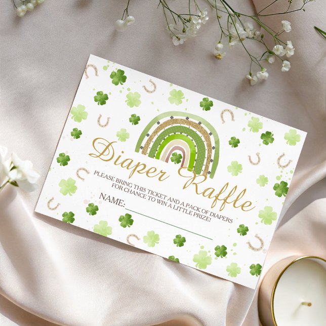 Carte D'accompagnement Lucky Charm Diaper Raffle Card (Créateur téléchargé)