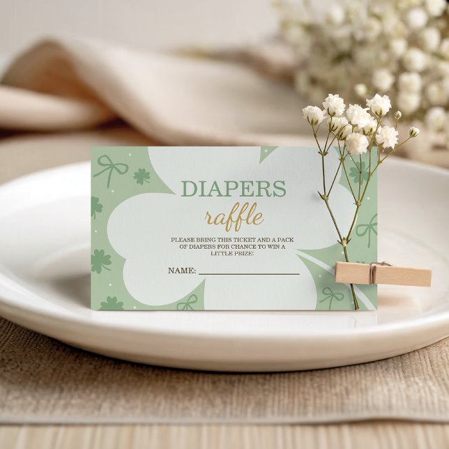 Carte D'accompagnement Lucky Charm Diaper Raffle Card (Créateur téléchargé)