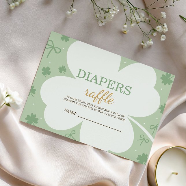 Carte D'accompagnement Lucky Charm Diaper Raffle Card (Créateur téléchargé)