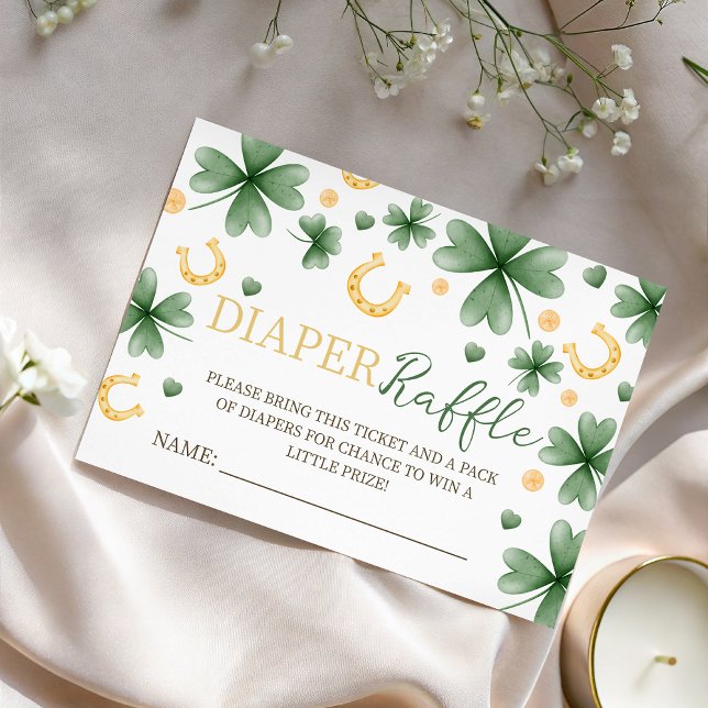 Carte D'accompagnement Lucky Charm Diaper Raffle Insert (Créateur téléchargé)