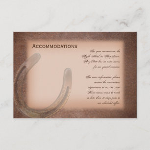 Carte D'accompagnement Lucky Horseshoe sur Cuir Brown