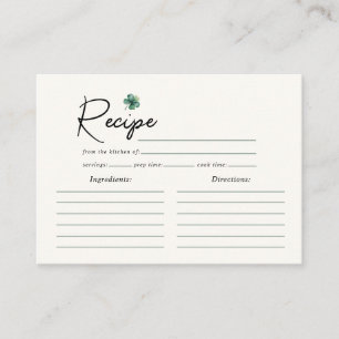 Carte D'accompagnement Lucky in Love Recette Fête des mariées Jour de la