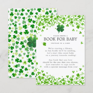 Carte D'accompagnement Lucky Little Shamrock Baby shower livre pour bébé
