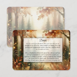 Carte D'accompagnement Lueur d'automne dans le mariage de la forêt enchan