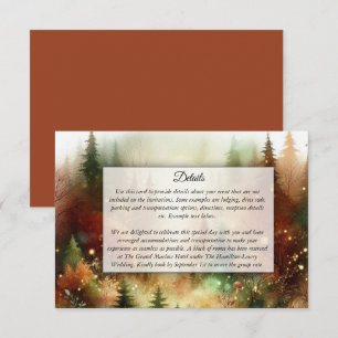 Carte D'accompagnement Lueur d'automne dans le Mariage forestier enchanté