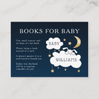 Lullaby Bunny Baby shower Demande de livre Marine 