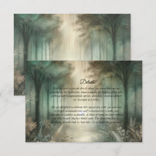 Carte D'accompagnement Lumière Émerveillée de la Forêt de Sage Vert