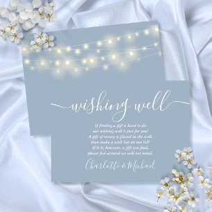 Carte D'accompagnement Lumières de Chaîne de Puits de Souhaits Mariage Bl