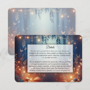 Carte D'accompagnement Lumières Féeriques et Mariage Magique en Forêt au