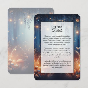 Carte D'accompagnement Lumières Féeriques et Mariage Magique en Forêt au