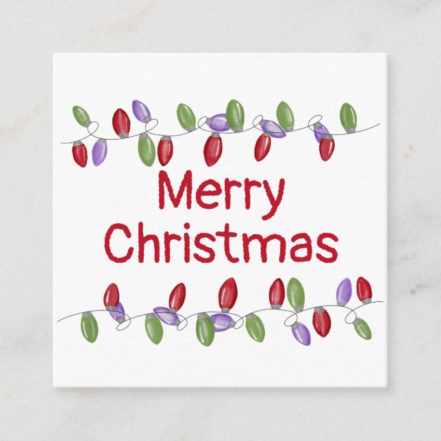 Carte D'accompagnement Luminaire de Noël Vintage (Devant)