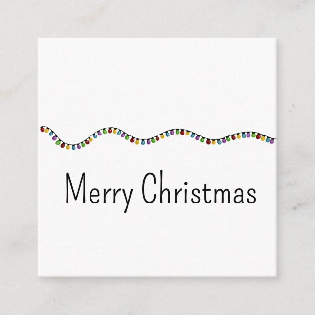 Carte D'accompagnement Luminaire de Noël Vintage (Devant)