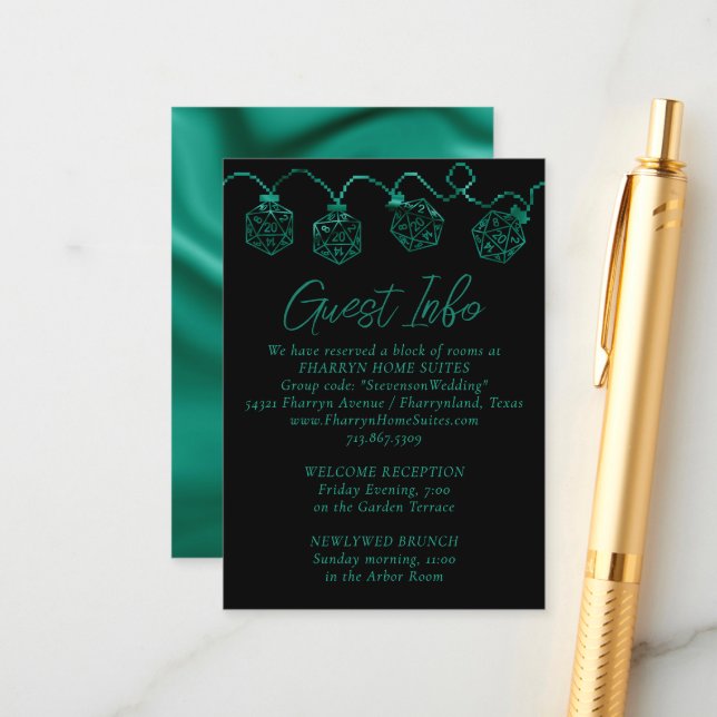 Carte D'accompagnement Luminateurs RPG | Détails de la table Imaginaire v (Devant/Arrière en situation)