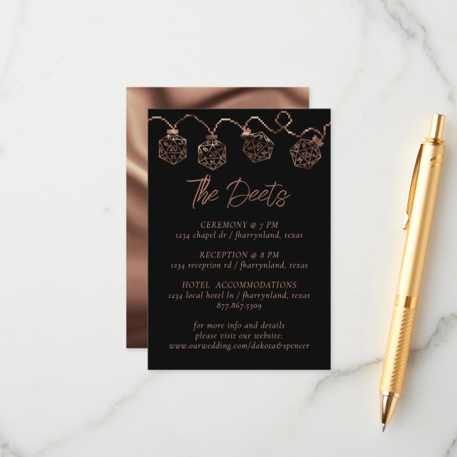 Carte D'accompagnement Luminateurs RPG | Imaginaire cuivre Tabletop Gamer (Devant/Arrière en situation)