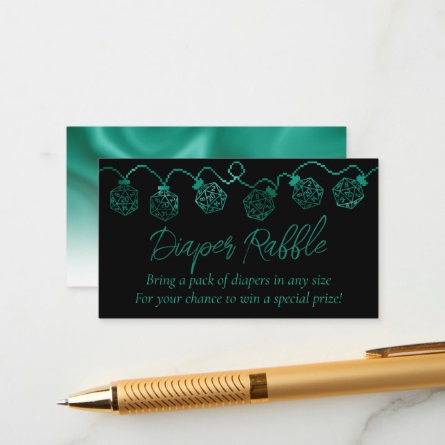 Carte D'accompagnement Luminateurs RPG | Papier à couche turquoise Imagin (Devant/Arrière en situation)