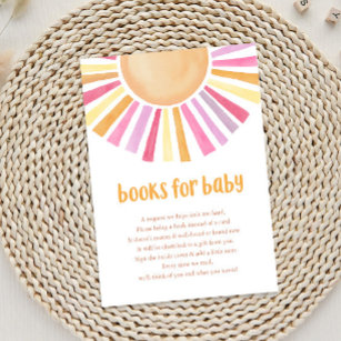 Carte D'accompagnement Lumineux soleil fille livres de baby shower pour b