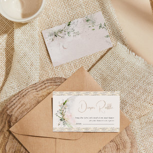 Carte D'accompagnement Lune   Boho Hippie Baby shower Déchets Raffle