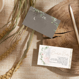 Carte D'accompagnement Lune   Boho Hippie Baby shower Demande de carnet