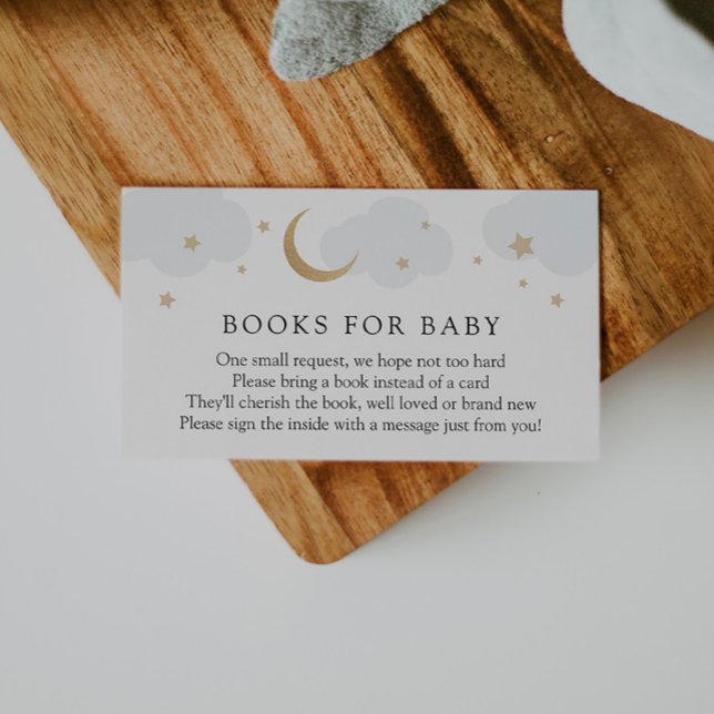 Carte D'accompagnement Lune et Stars Livres pour Baby insert card (Créateur téléchargé)