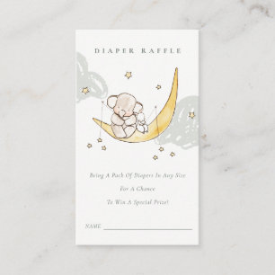 Carte D'accompagnement Lune Star Elephant Bunny Déchets Baby shower de tr
