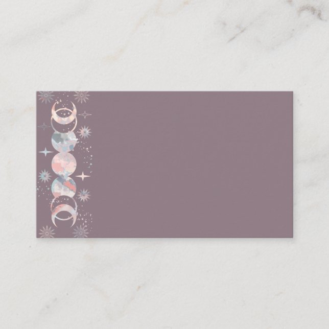 Carte D'accompagnement Lunes aquarelles colorées (Devant)