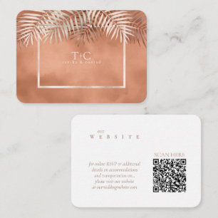 Carte D'accompagnement Lush Palm Leaf Mariage Website Terra Cotta ID956