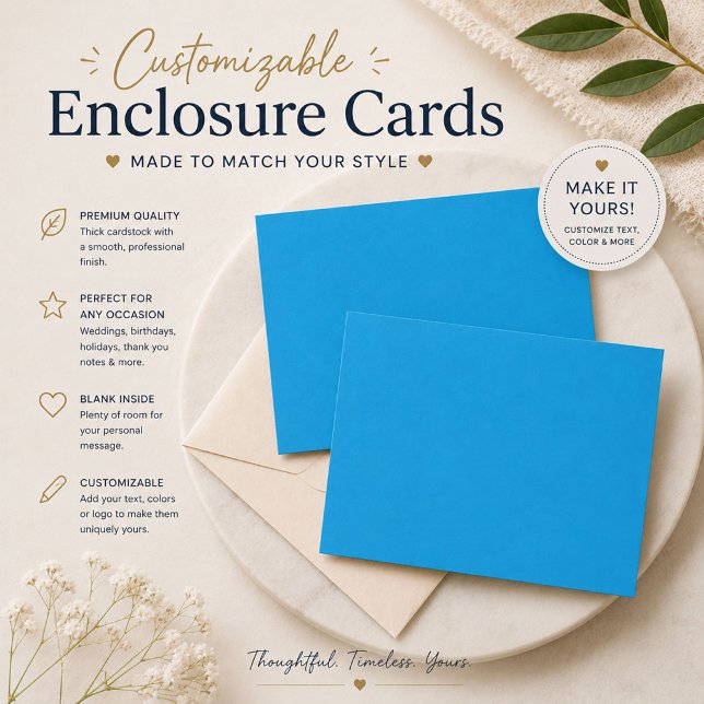 Carte d'accompagnement Luxe Bleu Minimaliste (Créateur téléchargé)
