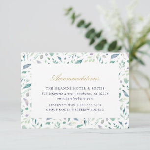 Carte D'accompagnement Luxe Floral Mariage