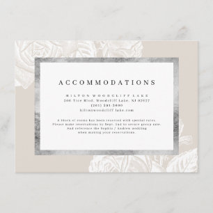 Carte D'accompagnement Luxe rose argent neutre vintage