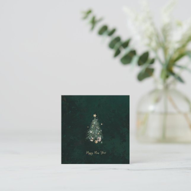 Carte D'accompagnement Luxurious, artistic design with a  festive tree (Debout devant)