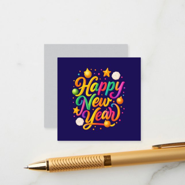 Carte D'accompagnement Luxury New Year (Devant/Arrière en situation)