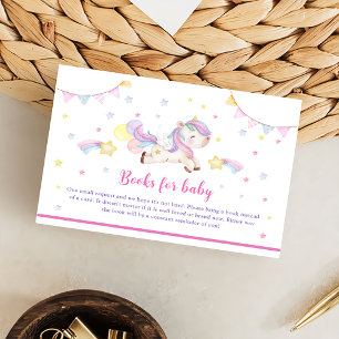 Carte D'accompagnement Magic Pastel Unicorn Rainbow Birthday Party