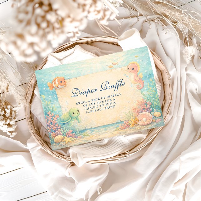 Carte D'accompagnement Magical Ocean Nursery Diapper Raffle (Créateur téléchargé)