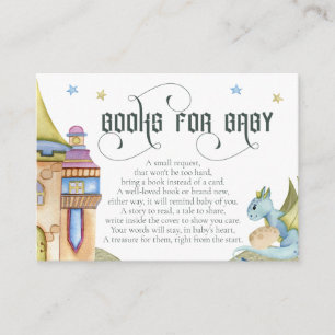 Carte D'accompagnement Magique Fairytale Dragon Livres pour Baby shower