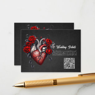 Carte D'accompagnement Magnifique coeur victorien gothique