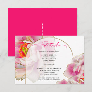Carte D'accompagnement Magnifique Scarlet Peony Floral Details Card